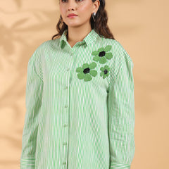 Green embroidery Work Shirt
