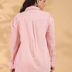 Designer Pink Embroidered Shirt