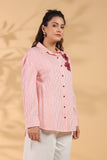 Designer Pink Embroidered Shirt