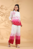 Pink Cotton Embroidery Co-Ord Set