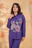 Purple Embroidery Work Co-Ord Set