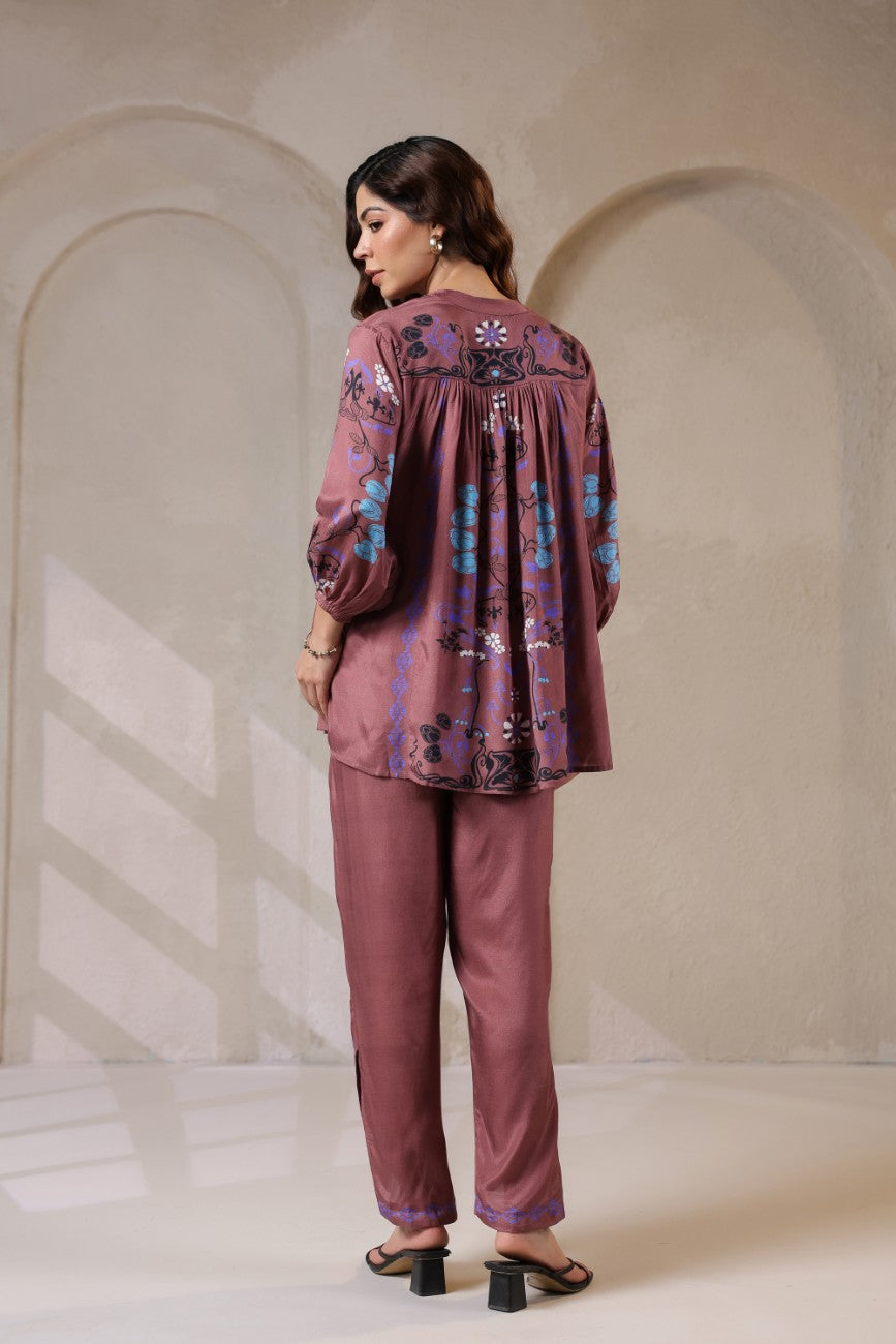 Dusty Rose Artistic Co-ord Set