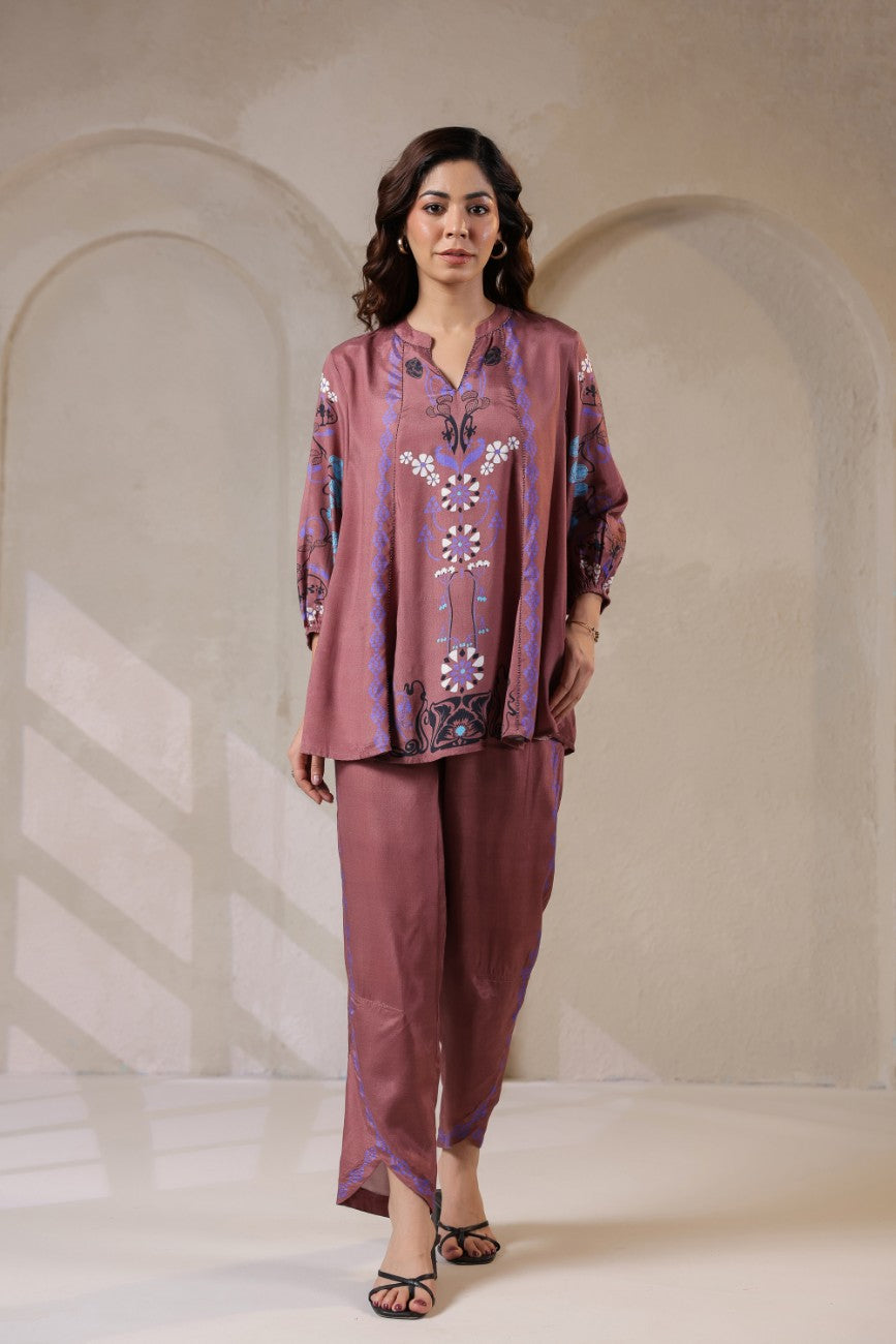 Dusty Rose Artistic Co-ord Set