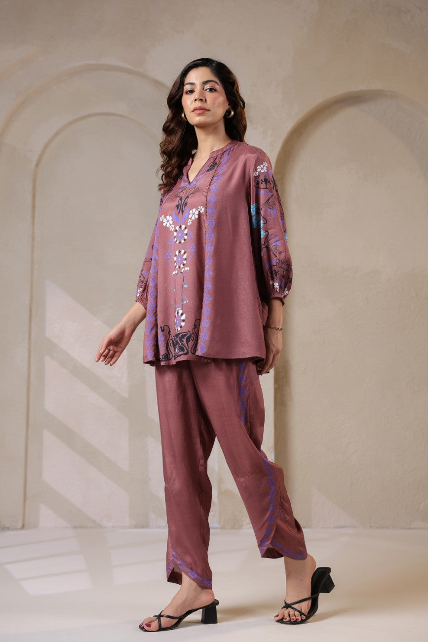 Dusty Rose Artistic Co-ord Set