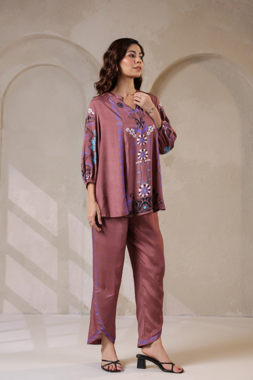 Dusty Rose Artistic Co-ord Set