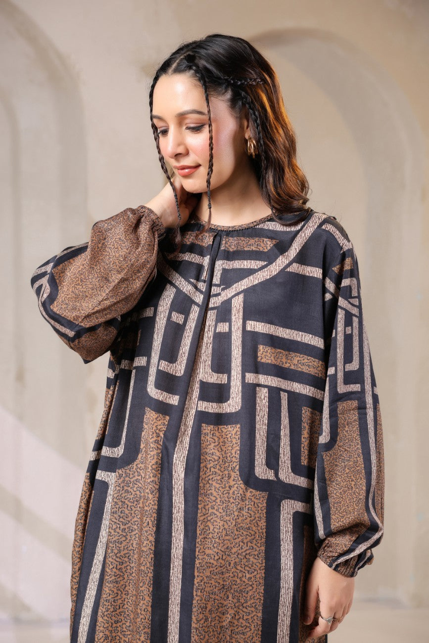 Mocha Maze Printed Co-ord Set