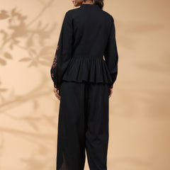 Black Dhoti Style Co-Ord Set
