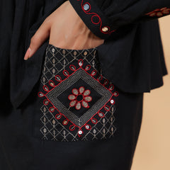 Black Dhoti Style Co-Ord Set