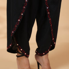Black Dhoti Style Co-Ord Set