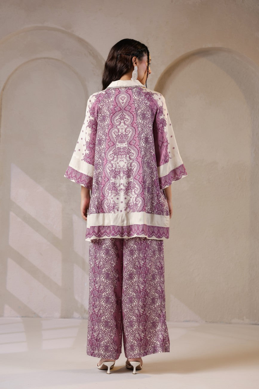 Mauve Paisley Charm Co-ord Set