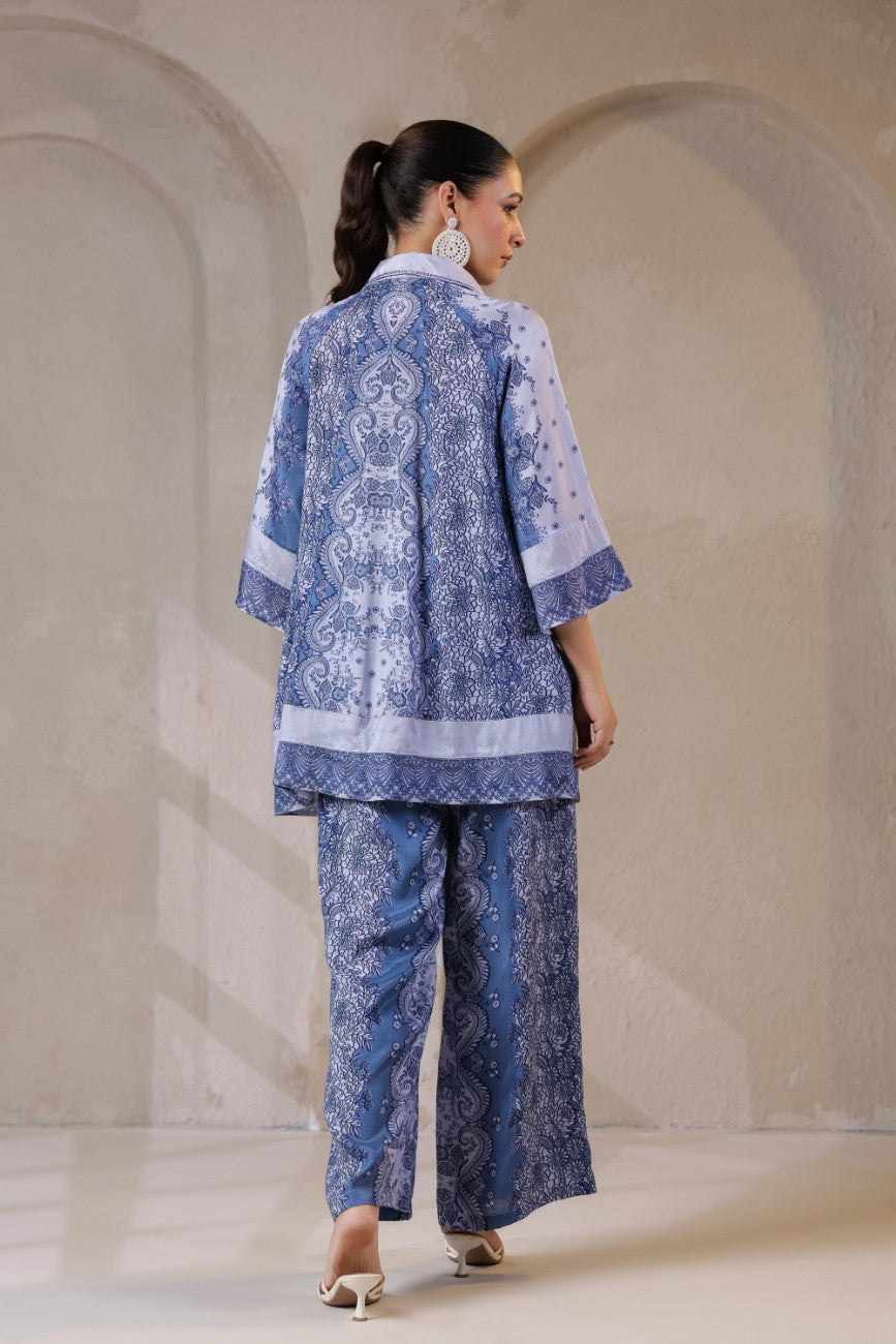 Blue Paisley Grace Co-ord Set