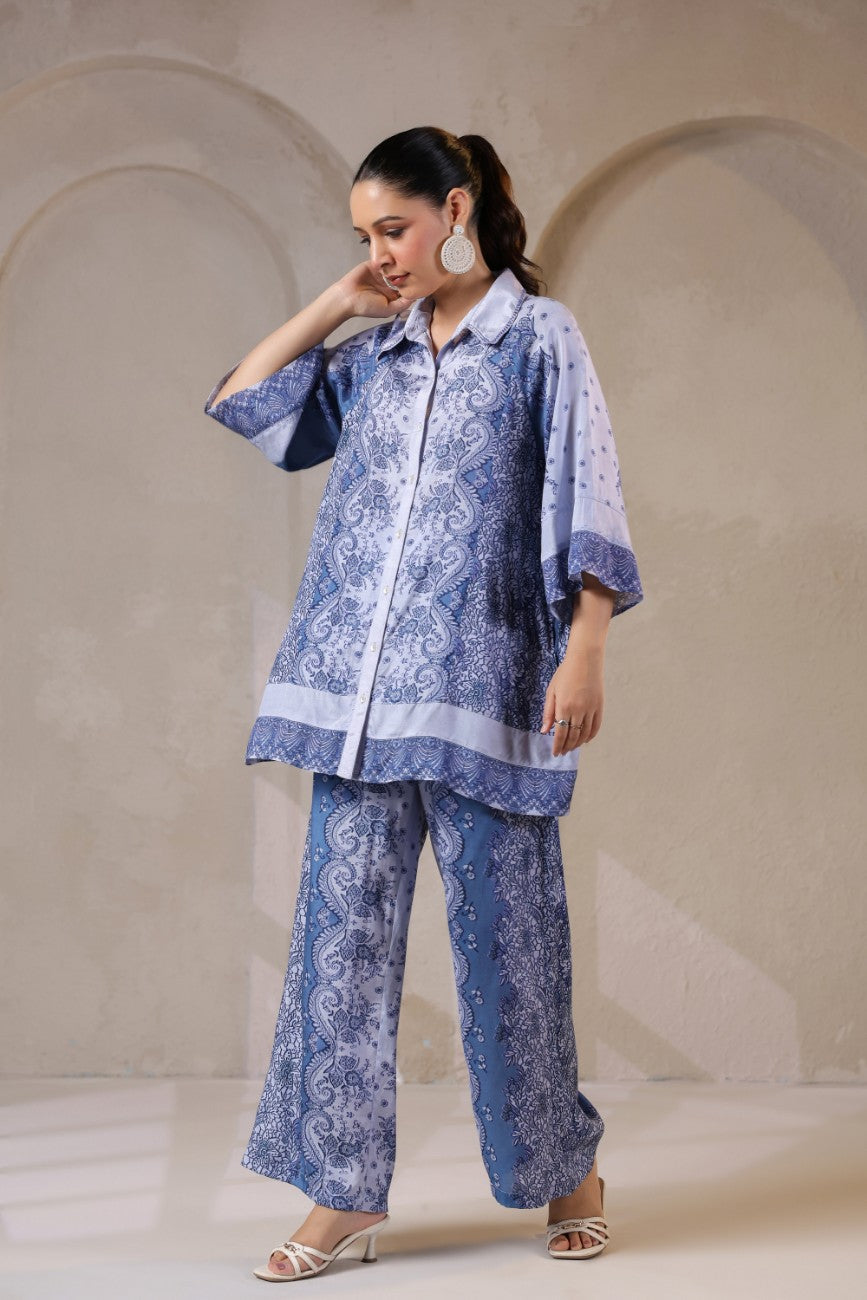 Blue Paisley Grace Co-ord Set