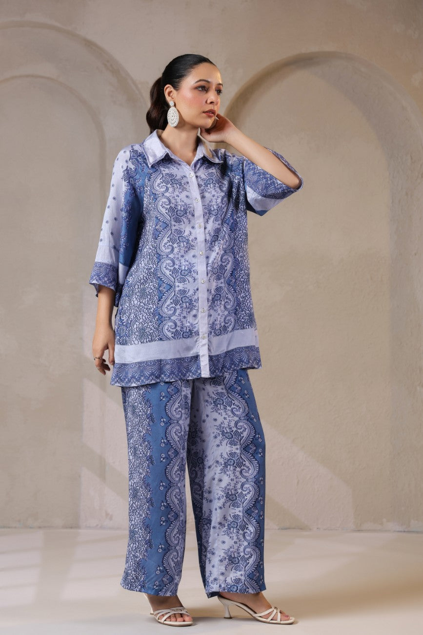 Blue Paisley Grace Co-ord Set
