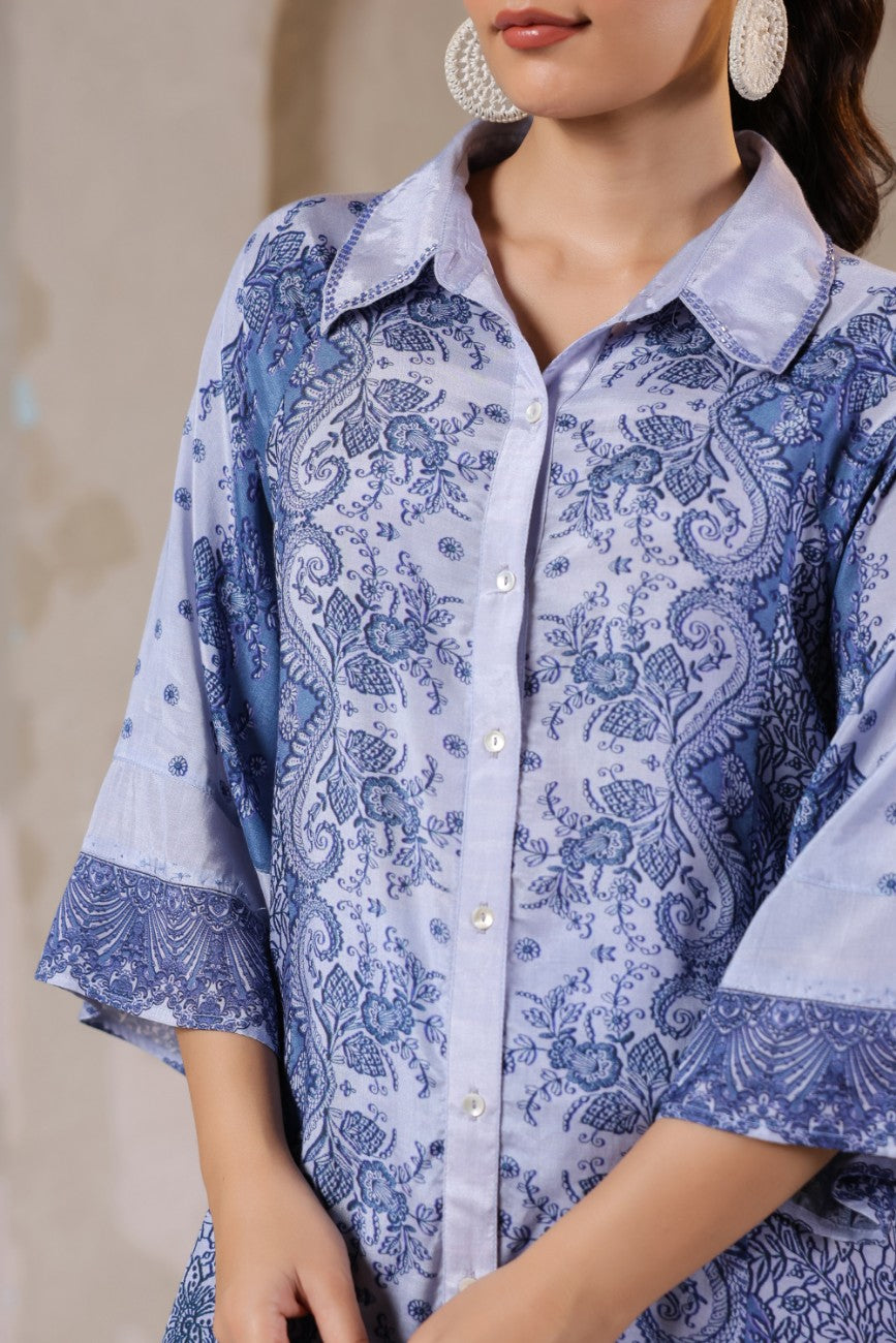 Blue Paisley Grace Co-ord Set