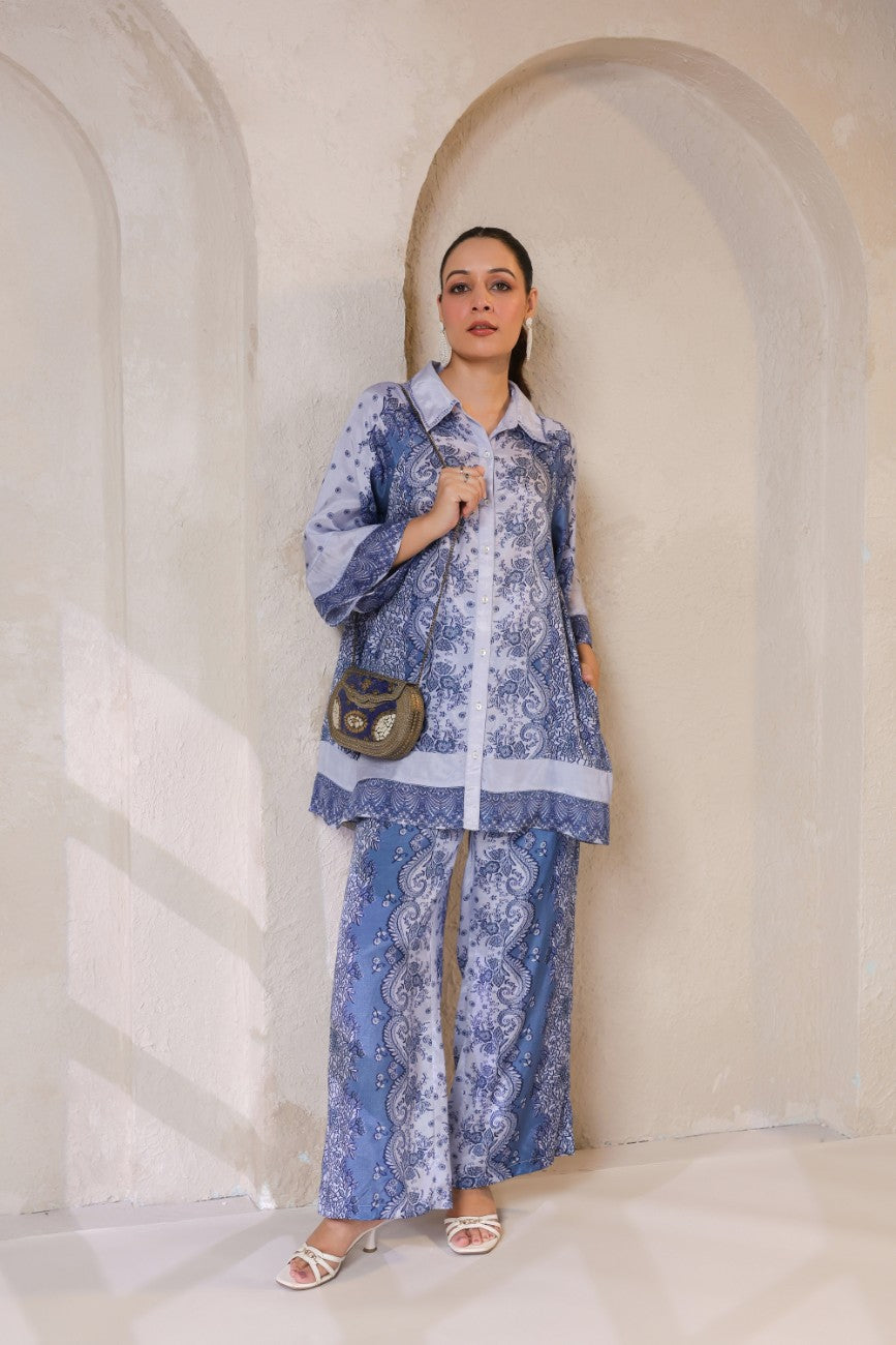 Blue Paisley Grace Co-ord Set