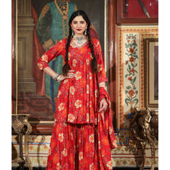 Red Designer Sharara Sets 