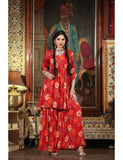 Red Designer Sharara Sets 