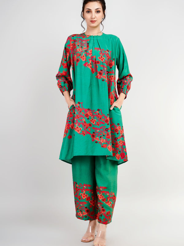 Printed Green Co-Ord Set