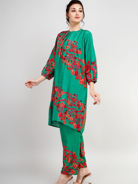 Printed Green Co-Ord Set
