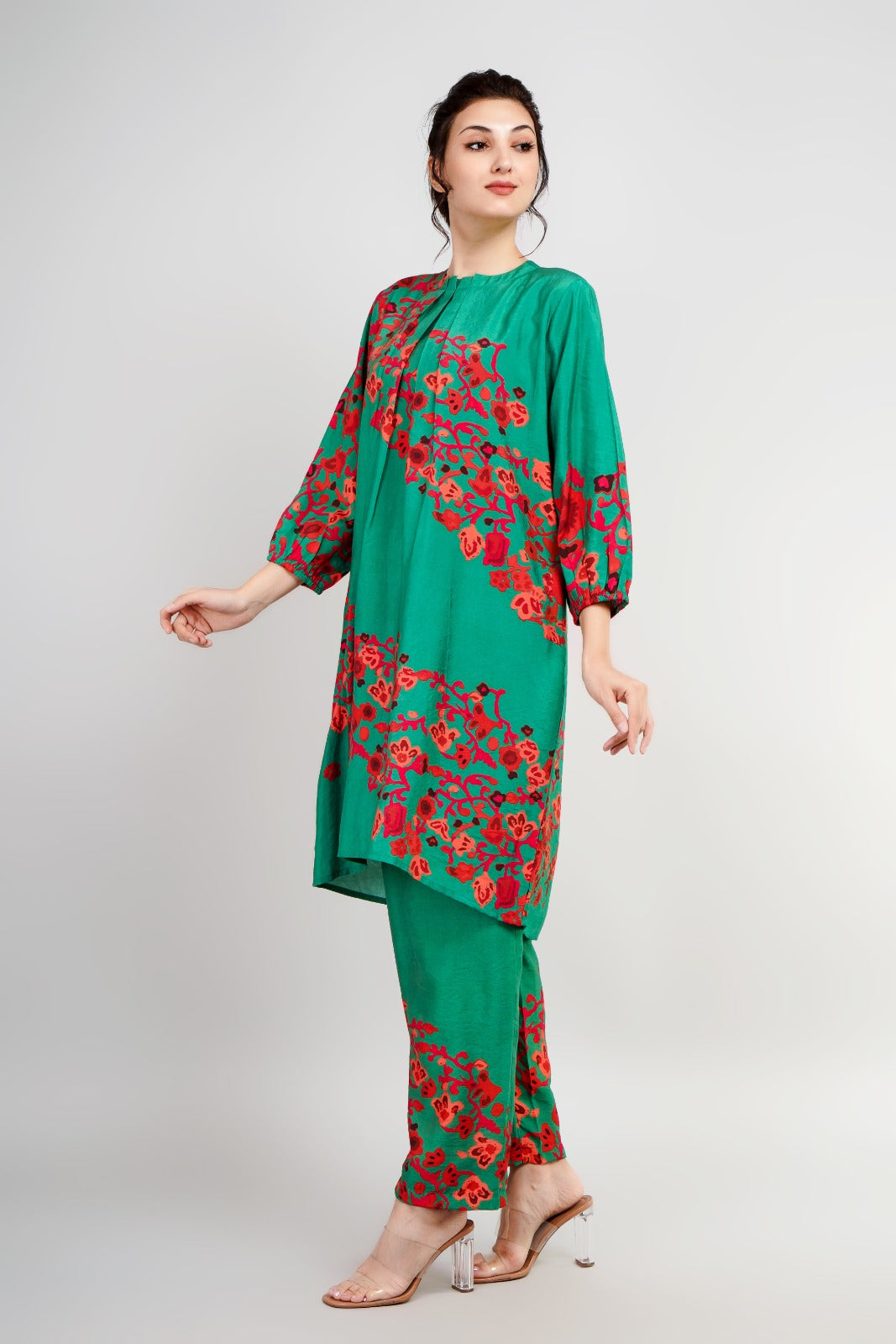 Printed Green Co-Ord Set