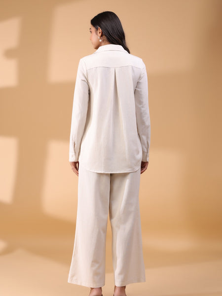 Off White Cotton Embroidery Work Top