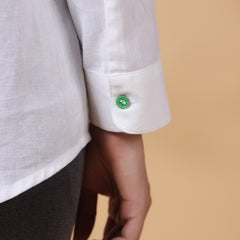 White Rayon Embroidered Top