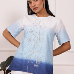 Ombre Blue Cotton Co-ord Sets