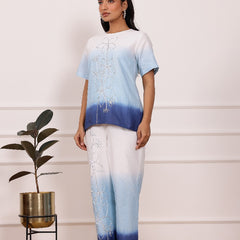 Ombre Blue Cotton Co-ord Sets