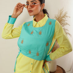Butter Yellow Vest Co-ord Set