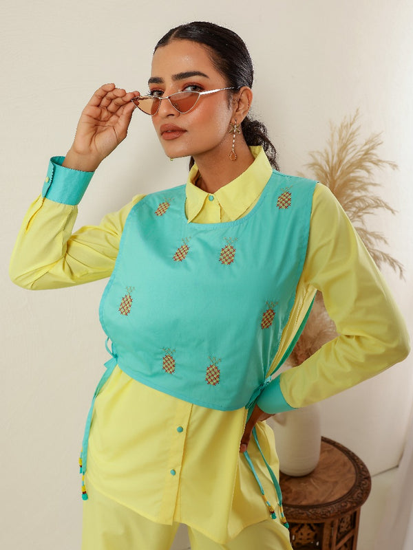 Butter Yellow Vest Co-ord Set