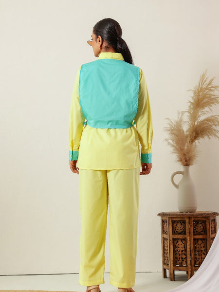 Butter Yellow Vest Co-ord Set