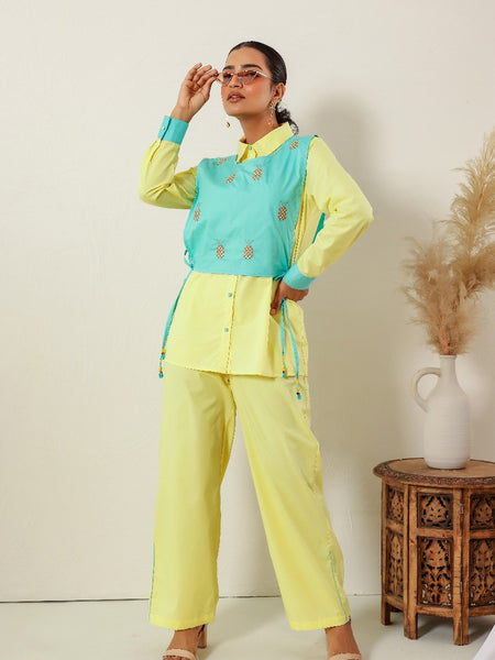 Butter Yellow Vest Co-ord Set
