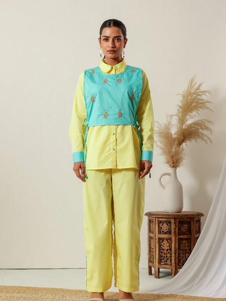 Butter Yellow Vest Co-ord Set