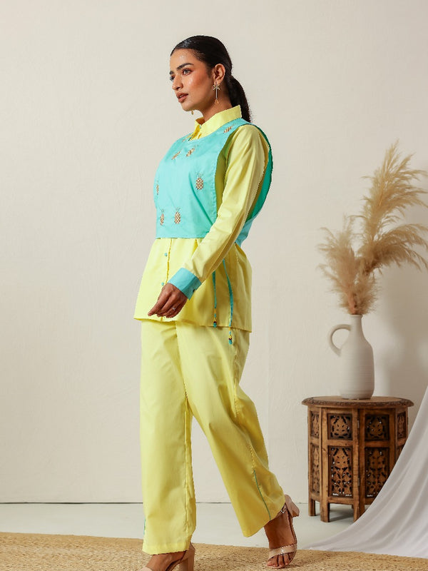 Butter Yellow Vest Co-ord Set