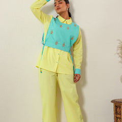 Butter Yellow Vest Co-ord Set
