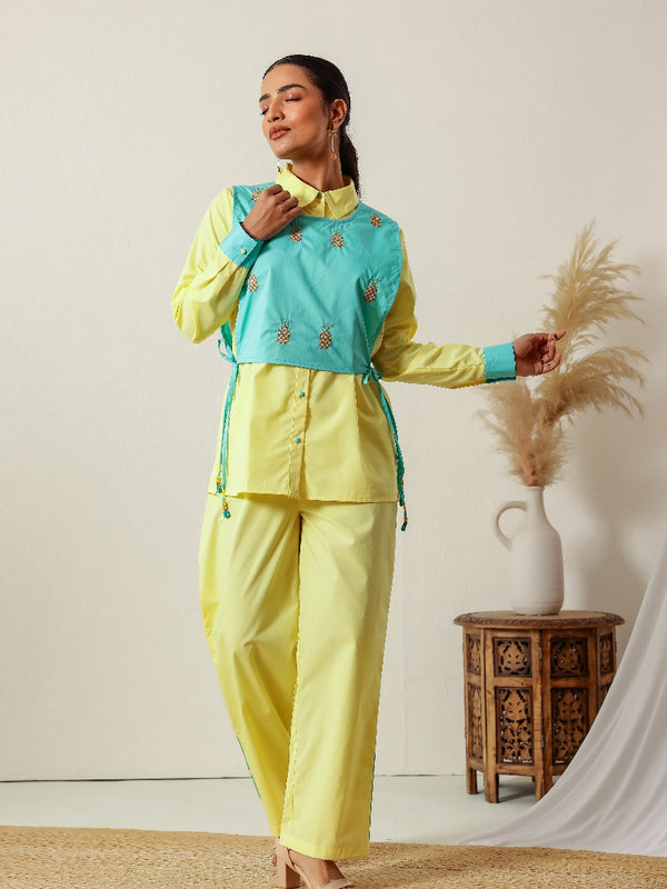 Butter Yellow Vest Co-ord Set