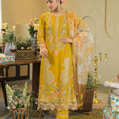 Golden Bloom Mustard Embroidered Kurta Set