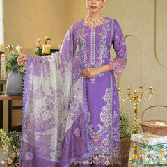 Royal Bloom Purple Heavy Floral Embroidered Kurta Set