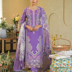Royal Bloom Purple Heavy Floral Embroidered Kurta Set