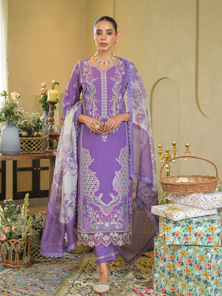 Royal Bloom Purple Heavy Floral Embroidered Kurta Set