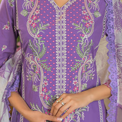 Royal Bloom Purple Heavy Floral Embroidered Kurta Set