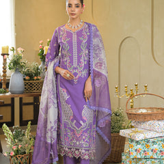 Royal Bloom Purple Heavy Floral Embroidered Kurta Set