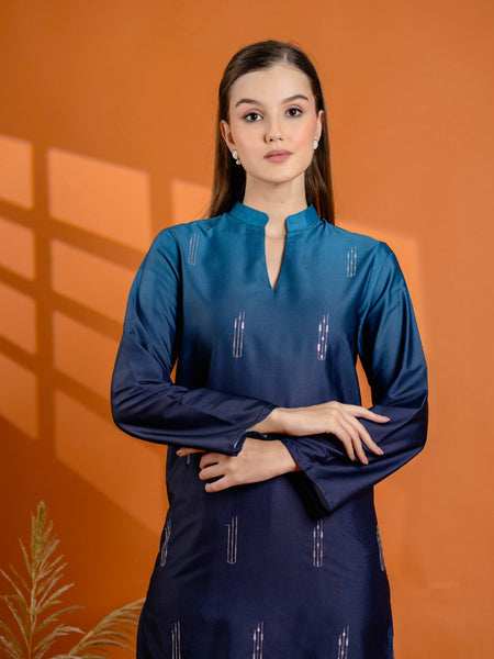 Blue Silk  Co Ord Set