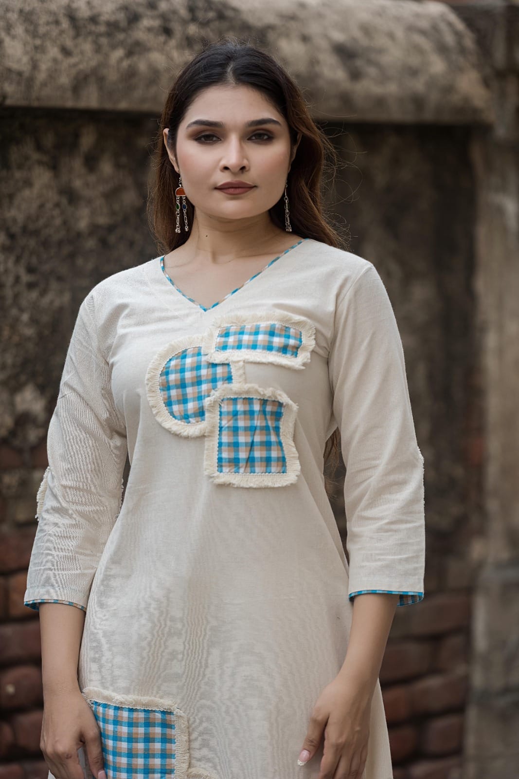 Ivory Artistic Patchwork Co-Ord Set