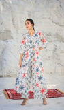 White Long Jacket Pattern Co-ord Set