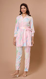 Marble Printed Shirt Pattern Co-ords Set