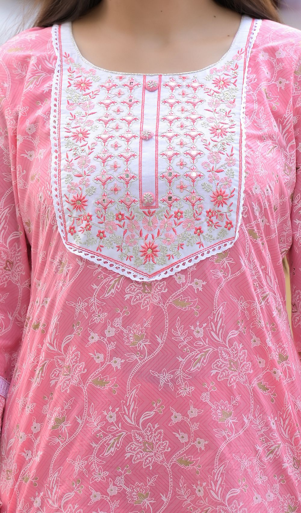 Pastel Pink Cotton Suit Set