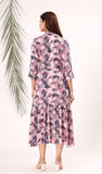 Pink Summer Breezy Printed Maxi Dress
