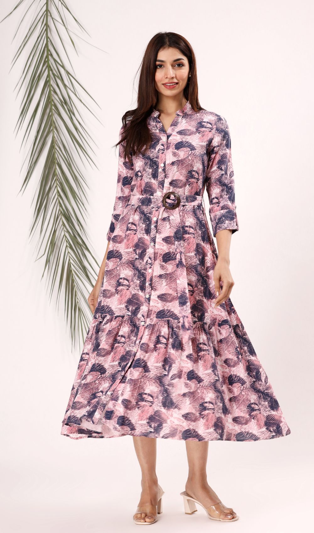 Pink Summer Breezy Printed Maxi Dress