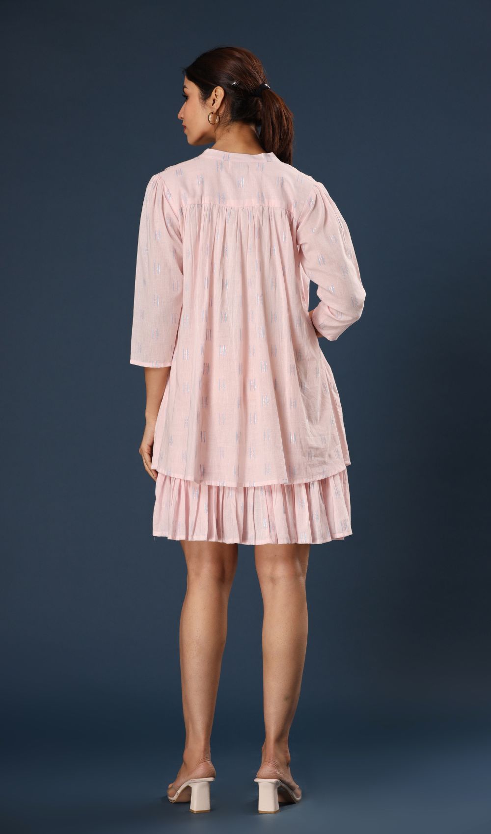 Blush Pink Collar Style Mini Dress